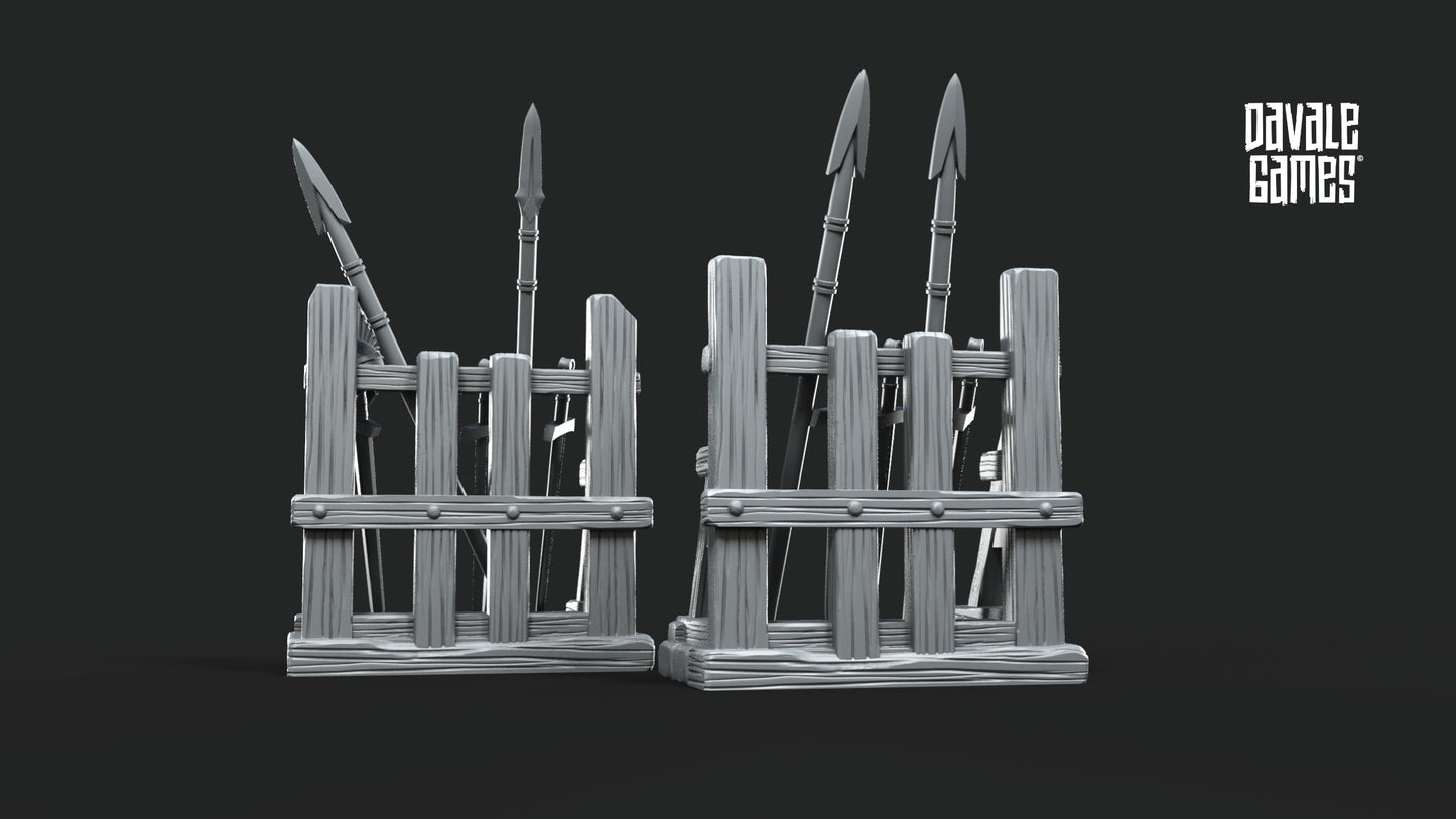 Râteliers d'armes du Cygne