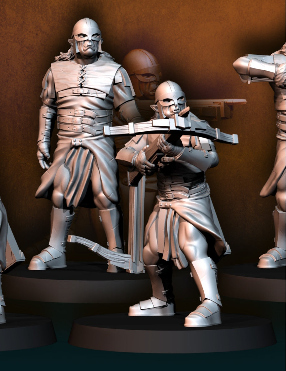 Plünderer mit Armbrüsten