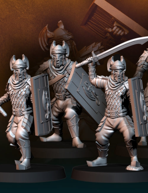 Guerriers avec épées/boucliers