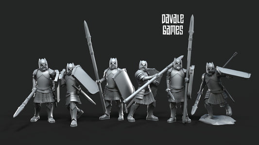 Soldiers with spears