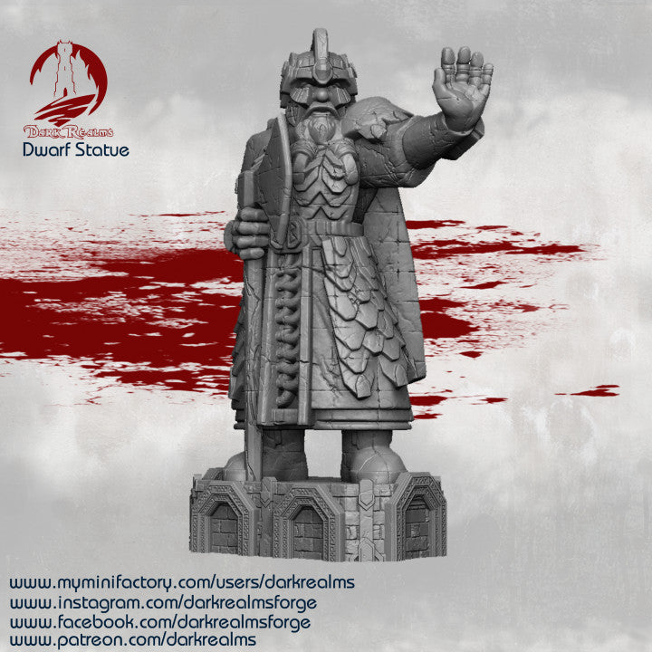 Statue eines Zwergenkönigs aus der Vergangenheit