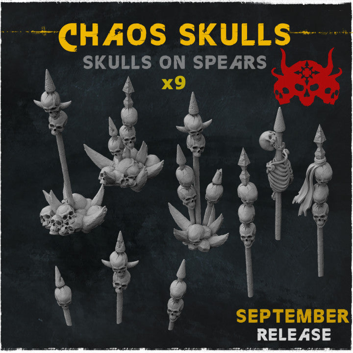 Spikes with skulls