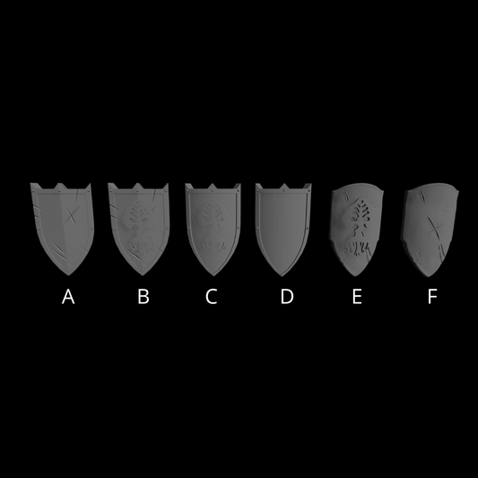 Weapons and shields of the warriors of the White City