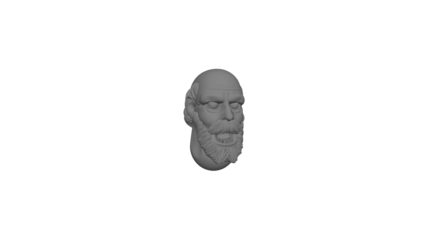 Heads of the warriors of the men of the West