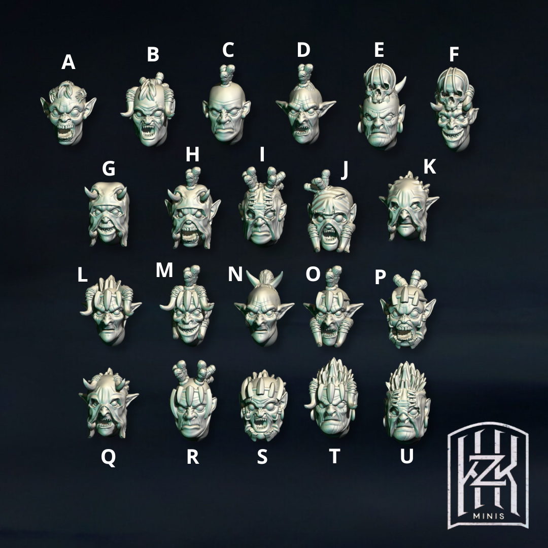 Heads of the wild orcs