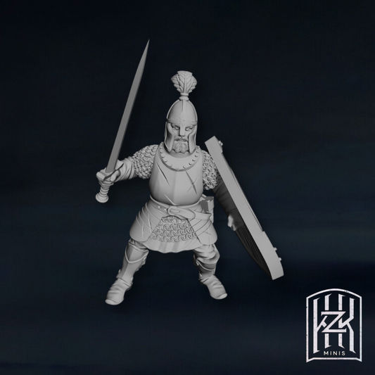 Soldiers with swords