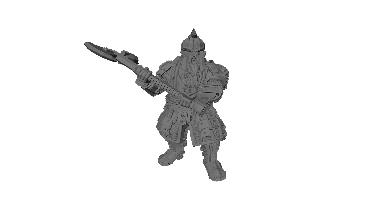 Steel Mountain Dwarves with two-handed weapon