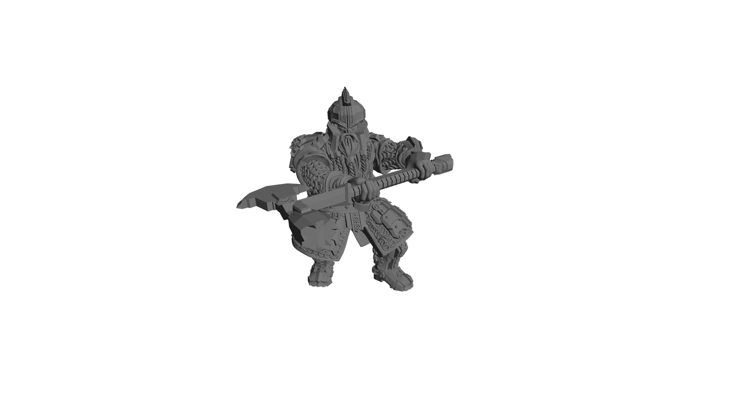 Steel Mountain Dwarves with two-handed weapon