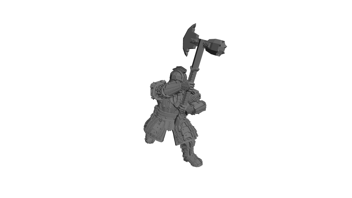 Steel Mountain Dwarves with two-handed weapon