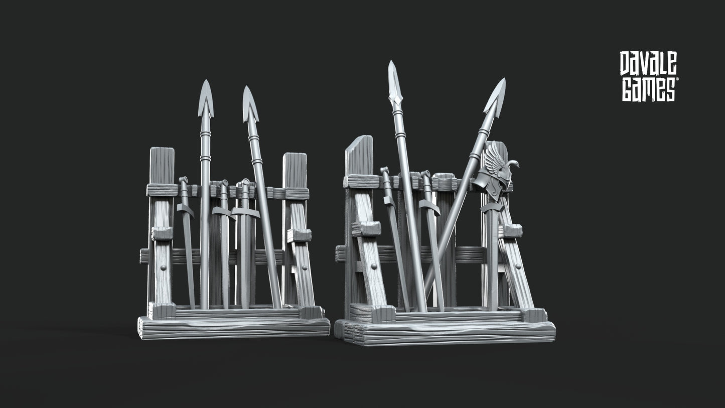 Râteliers d'armes du Cygne