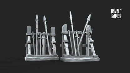 Râteliers d'armes du Cygne