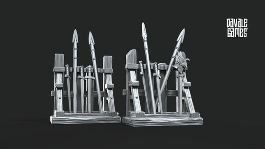Râteliers d'armes du Cygne