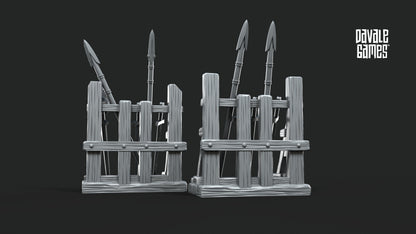 Râteliers d'armes du Cygne