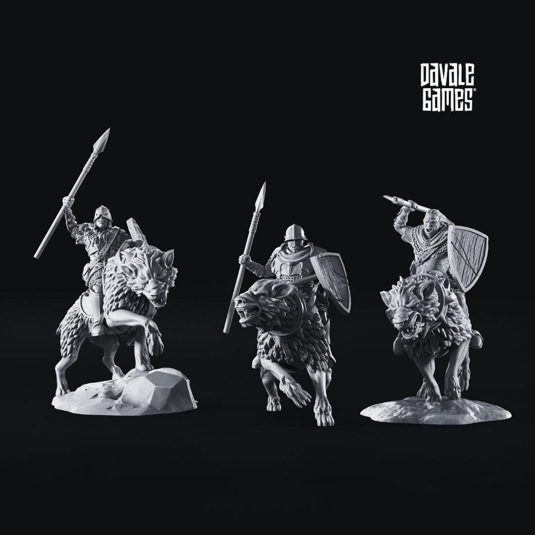 Chevaucheurs wargs (épées et lances)
