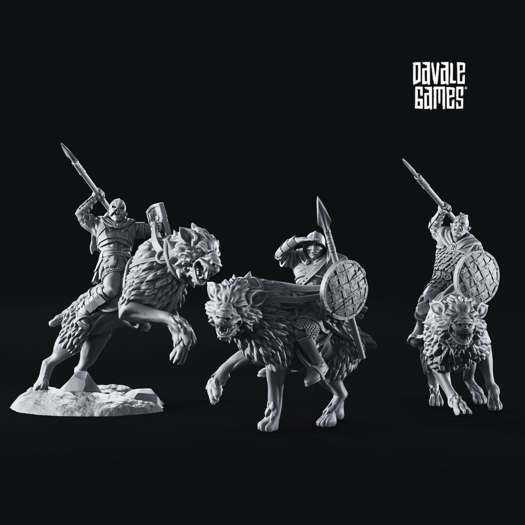 Chevaucheurs wargs (épées et lances)