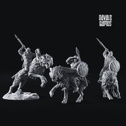 Chevaucheurs wargs (épées et lances)