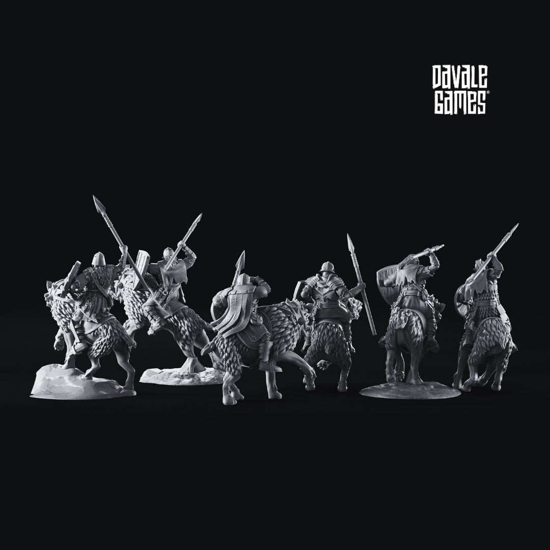 Chevaucheurs wargs (épées et lances)