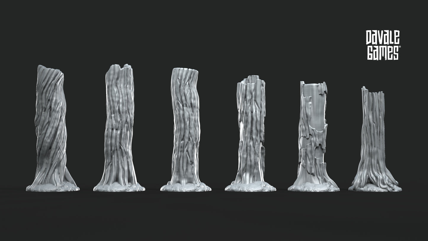 Troncs d'arbres